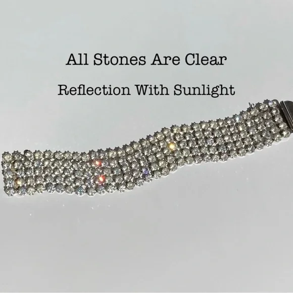 Vintage Estate Rhinestone Bracelet - Picture 5 of 16